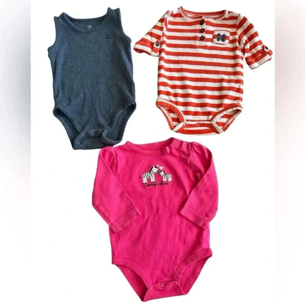 Baby Bodysuit Onesie Bundle of Three Size 6-12 Months